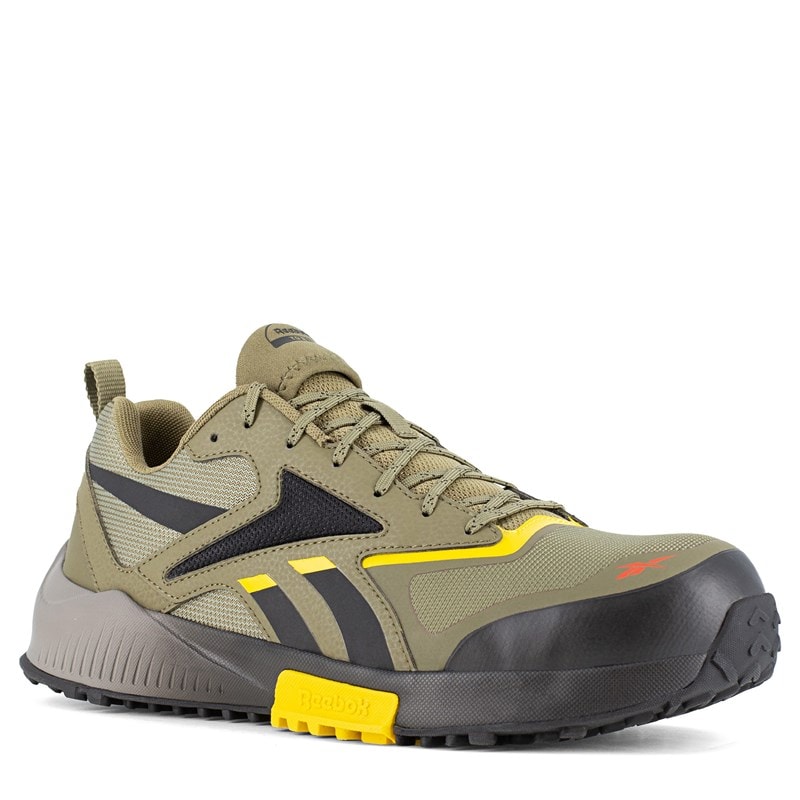 Reebok Work Men's Lavante Trail 2 Composite Toe Work Shoes (Army Green/Black/Yellow) - Size 9.0 W
