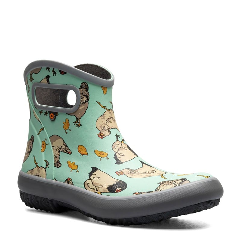 Bogs Women's Patch Waterproof Pull On Ankle Boots (Aqua/Multi) - Size 9.0 M