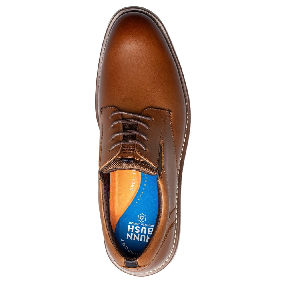 Nunn Bush Men\'s 11M Brown Leather Oxford Utility Shoe. Rubber Soles............. Nunn Bush Nelson 11M Comfort Gel Men main image 4