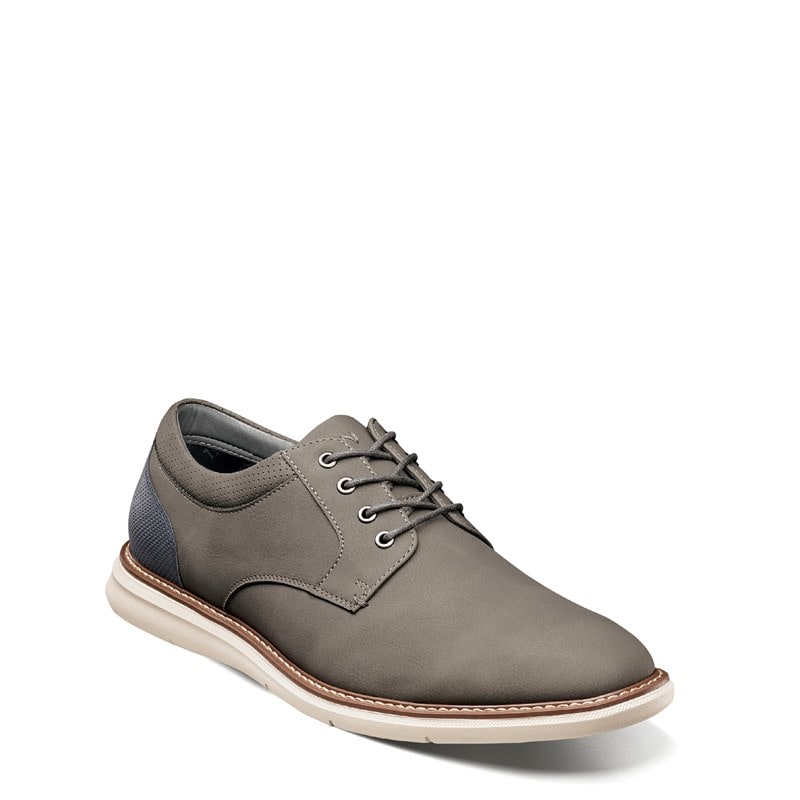 Nunn Bush Men's Chase Plain Toe Oxford Shoes (Grey) - Size 8.5 W