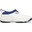 White/Navy Leather