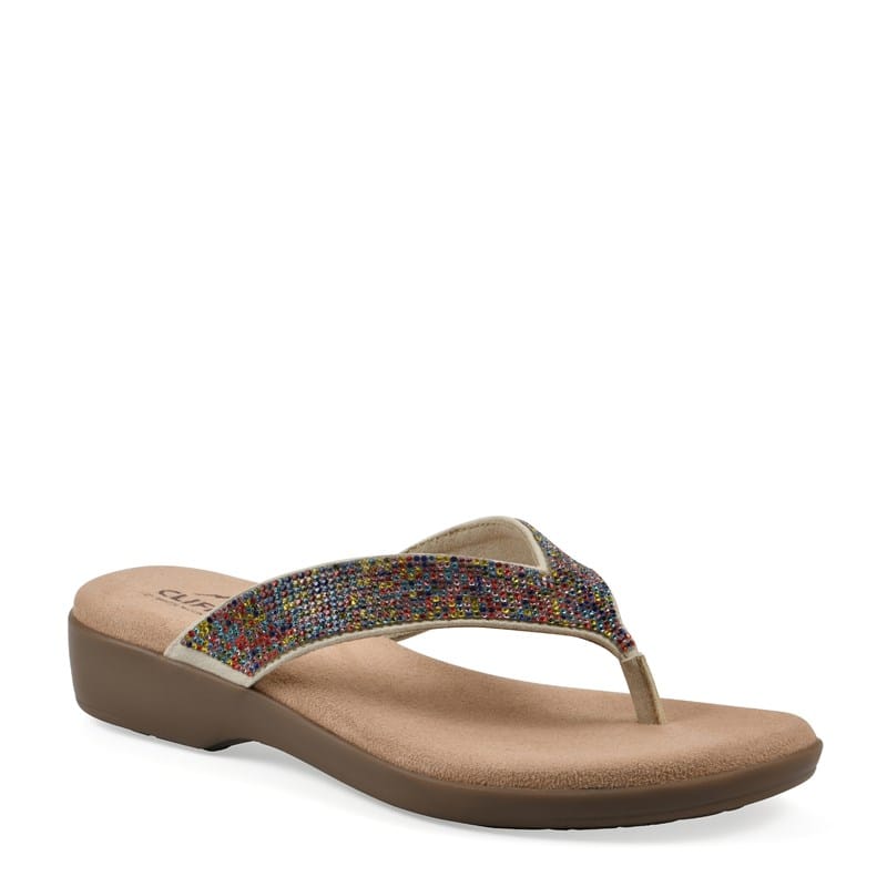UPC 195690771832 product image for Cliffs by White Mountain Women's Becharm Flip Flop Sandals (Multi Fabric) - Size | upcitemdb.com