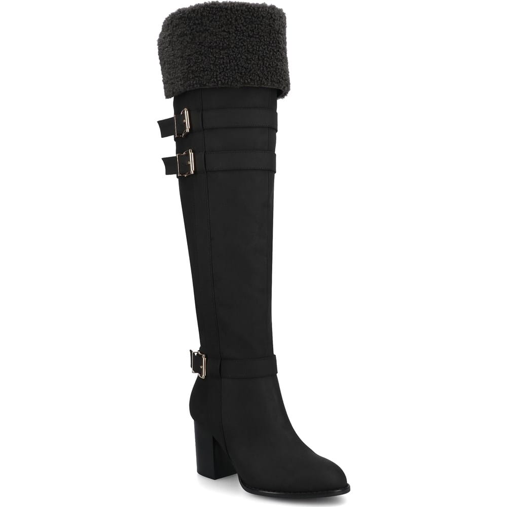 Journee Women's Alyza Over the Knee Sherpa Boot | Famous Footwear