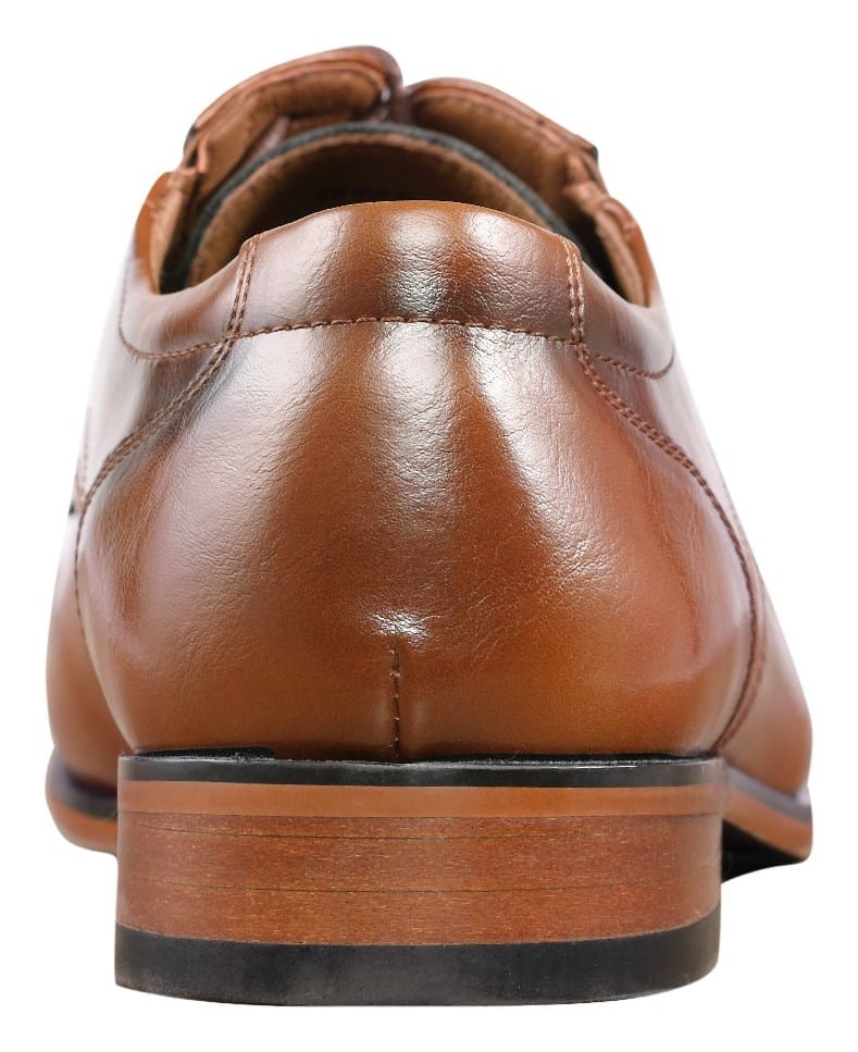 guess men's brown dress shoes Guess Canvis Leather Derby Casual Dress Shoe Brown Men's Size 10.5 GMjessy-R
