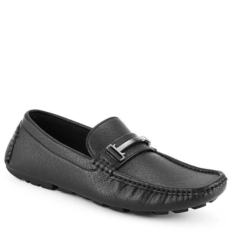 Tommy Hilfiger Men's Acento Moc Toe Loafers (Black) - Size 7.5 M