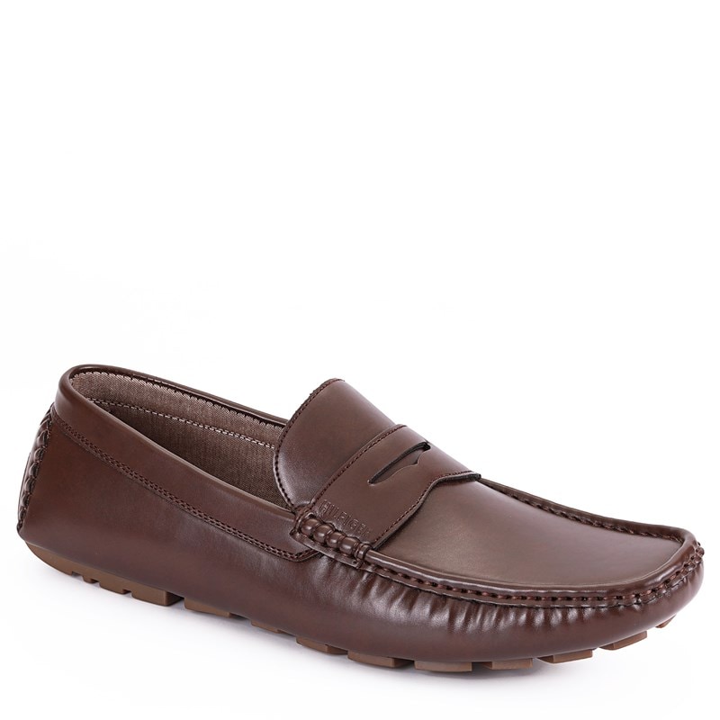 Tommy Hilfiger Men's Amile Penny Loafers (Dark Brown) - Size 8.0 M