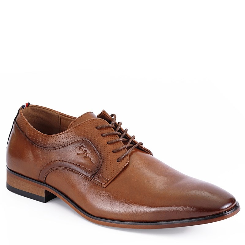 Tommy Hilfiger Men's Soli Plain Toe Oxford Shoes (Medium Brown) - Size 13.0 M