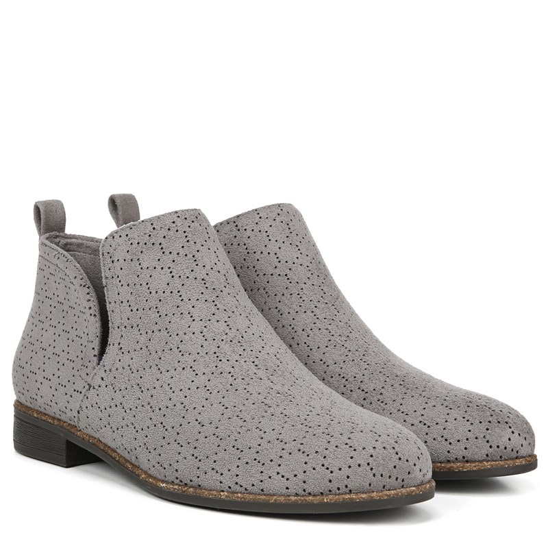 Dr. Scholl's Women's Rate Ankle Booties (Dark Shadow Grey Microfiber) - Size 8.0 M