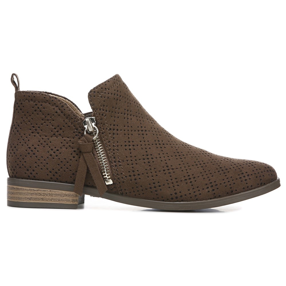 Dr. Scholl s Rate Zip Women s Ankle Boots Size 6 Chocolate Brown