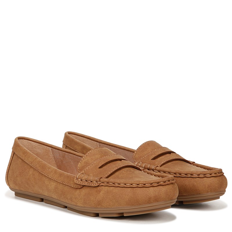 Lifestride Women's Riviera Loafers (Tan Faux Leather) - Size 10.0 M