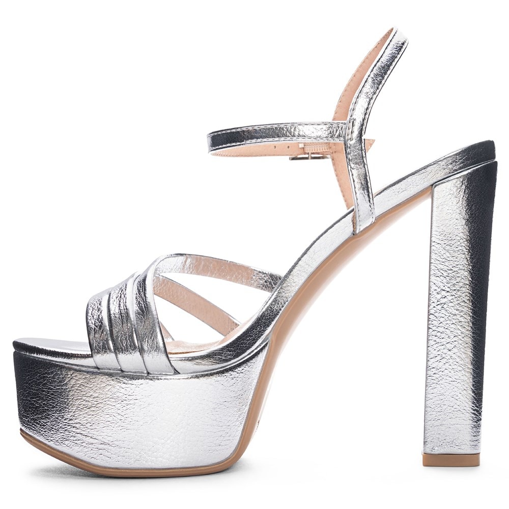 Famous footwear sales silver sandals