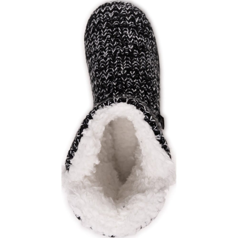 MUK LUKS Women’s Cheyenne Slippers - Knit Bootie With Faux Fur Lining, Indoor/Outdoor Sole