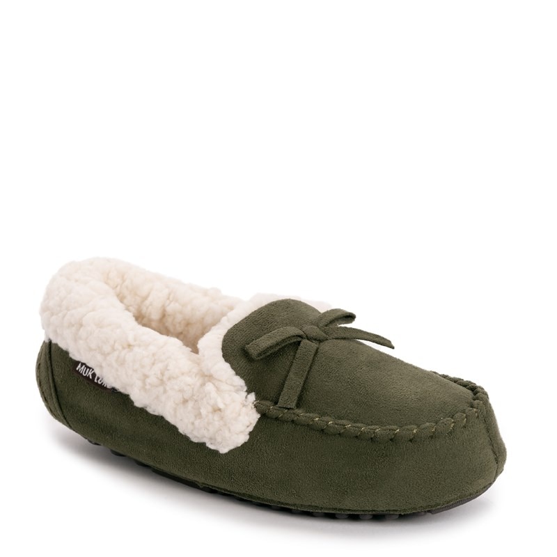 Muk Luks Women's Jaylah Moccasin Slipper Shoes (Olive) - Size 7.0 M