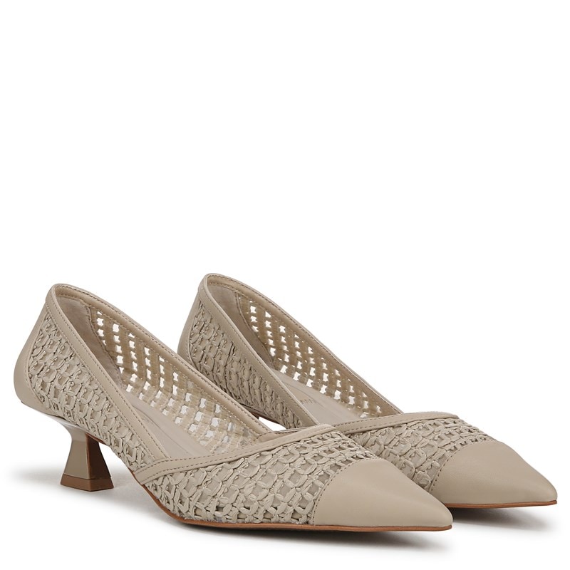 Franco Sarto Women's Darcy Pump Shoes (Alabaster Beige Faux Raffia) - Size 9.5 W