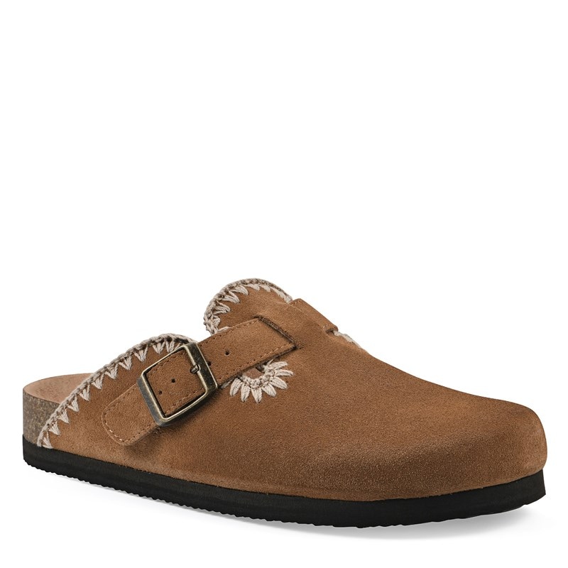 White Mountain Women's Bendees Clog Shoes (Whiskey Suede) - Size 6.0 M