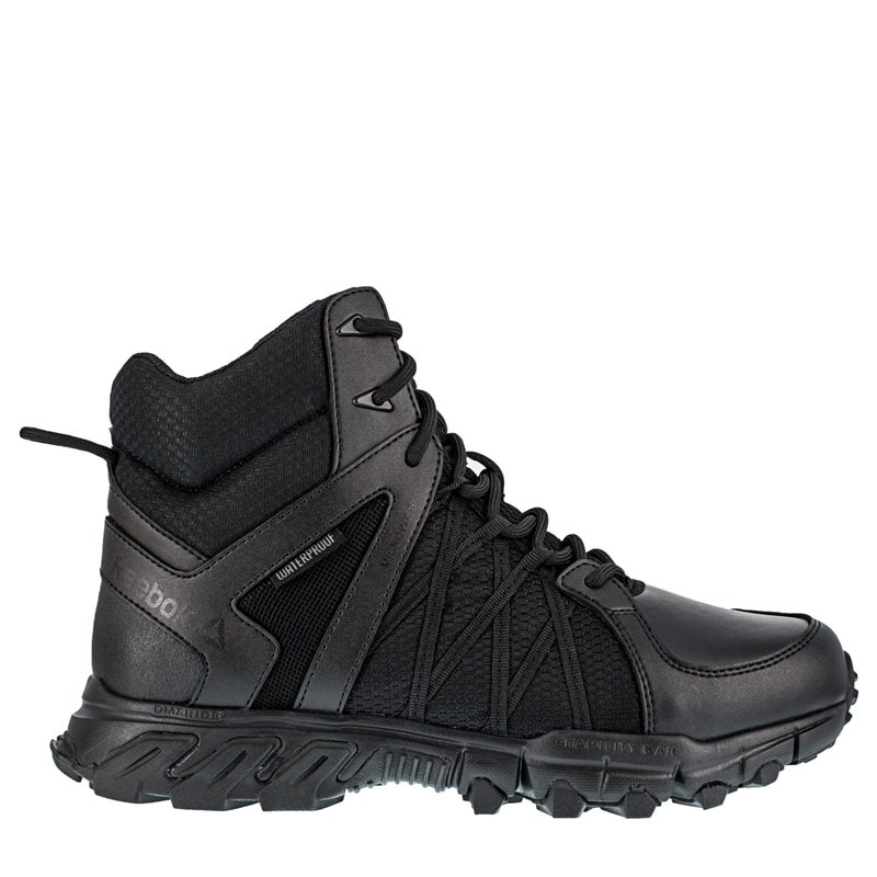 "reebok Duty Men's Trailgrip 6" Side Zip Boots (Black) - Size 14.0 M