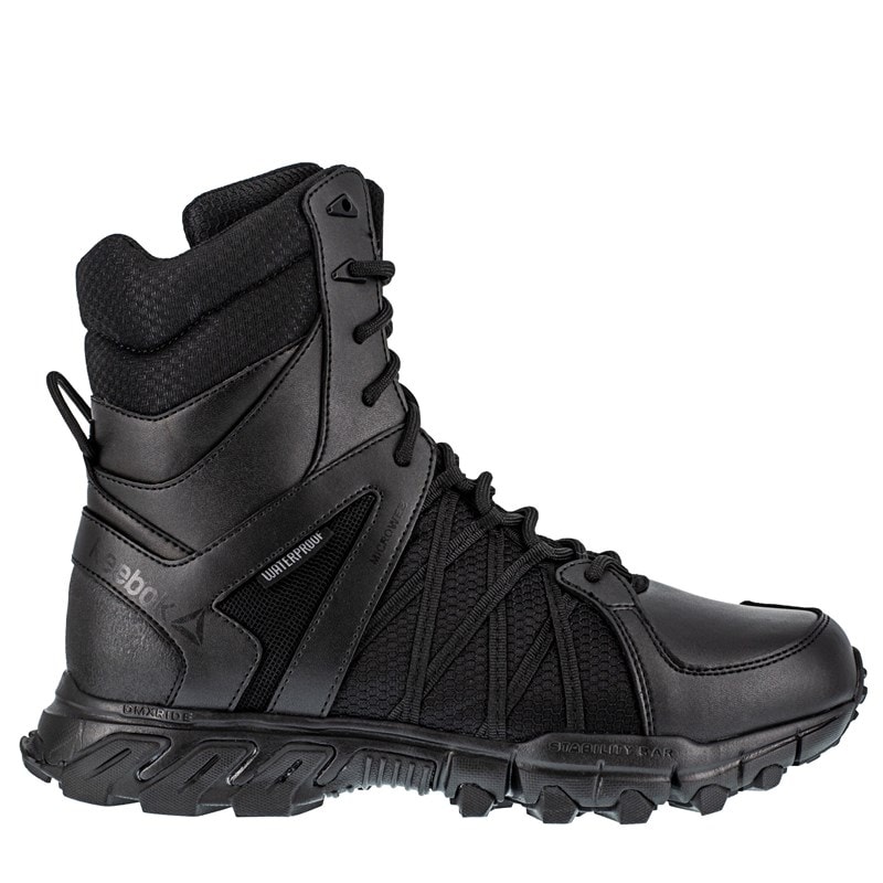"reebok Duty Men's Trailgrip 8" Side Zip Boots (Black) - Size 12.0 M