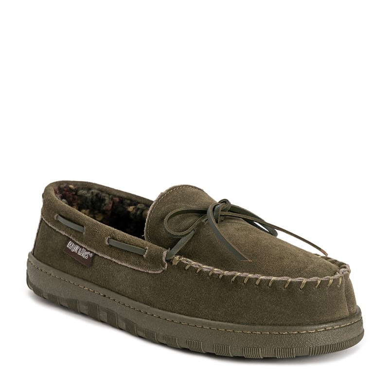 Muk Luks Men's Paul Moccasin Slipper Shoes (Olive) - Size 13.0 W
