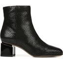 Black Snake Print Leather