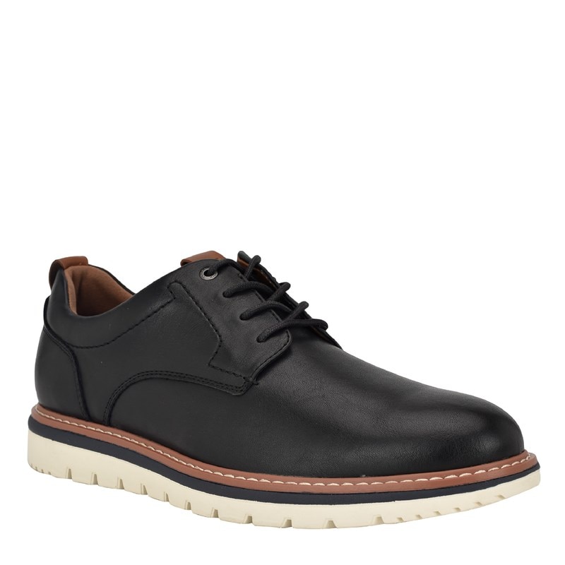 Tommy Hilfiger Men's Virat Casual Oxford Shoes (Black Faux Leather) - Size 9.5 M
