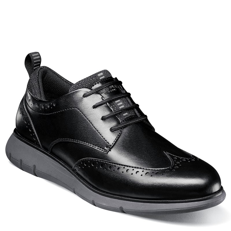 Nunn Bush Men's Stance Wing Tip Oxford Shoes (Black Multi) - Size 10.0 M