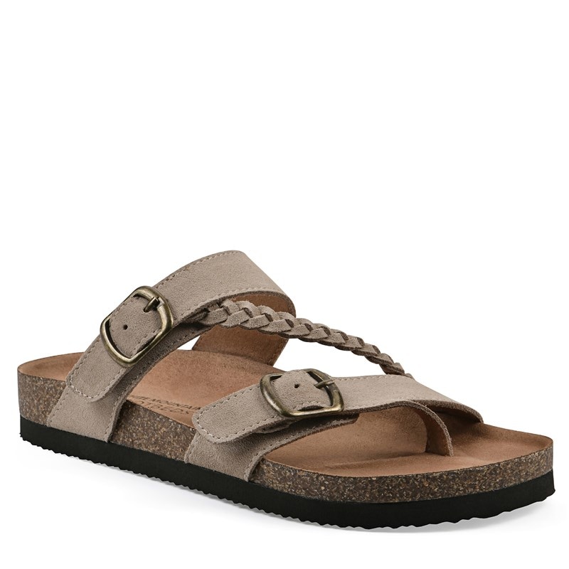 White Mountain Women's Hammy Footbed Sandals (Sandal Wood Suede) - Size 7.5 M