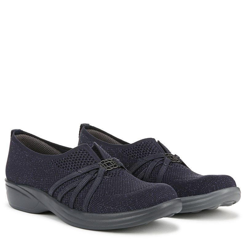 Bzees For Lifestride Women's Niche Slip On Shoes (Navy Blazer Knit Fabric) - Size 11.0 W