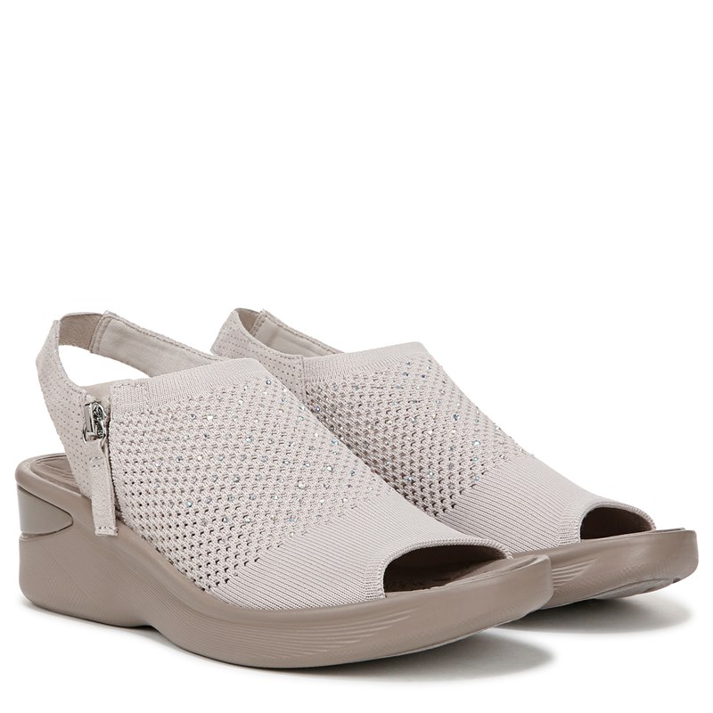 Bzees For Lifestride Women's Starlet Wedge Sandals (Sand Knit Fabric) - Size 7.5 M
