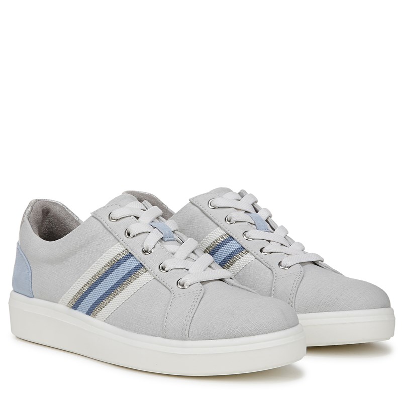 Bzees For Lifestride Happy Friday Lace Up Sneakers (Oyster Stretch Denim Fabric) - Size 7.0 M