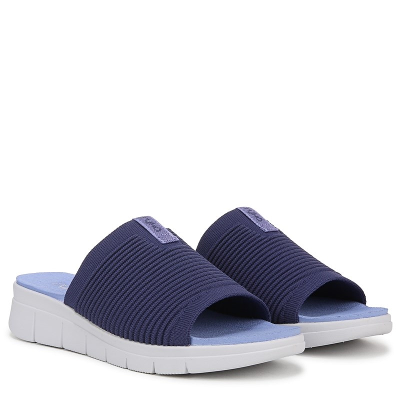 Ryka Women's Epic Slide Sandals (Dusk Blue Knit Fabric) - Size 9.0 M