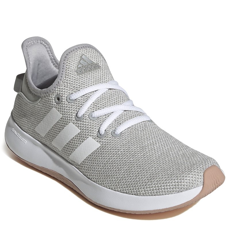 Adidas Women's Cloudfoam Pure Sneakers (Grey/White/Silver Silver) - Size 7.5 M