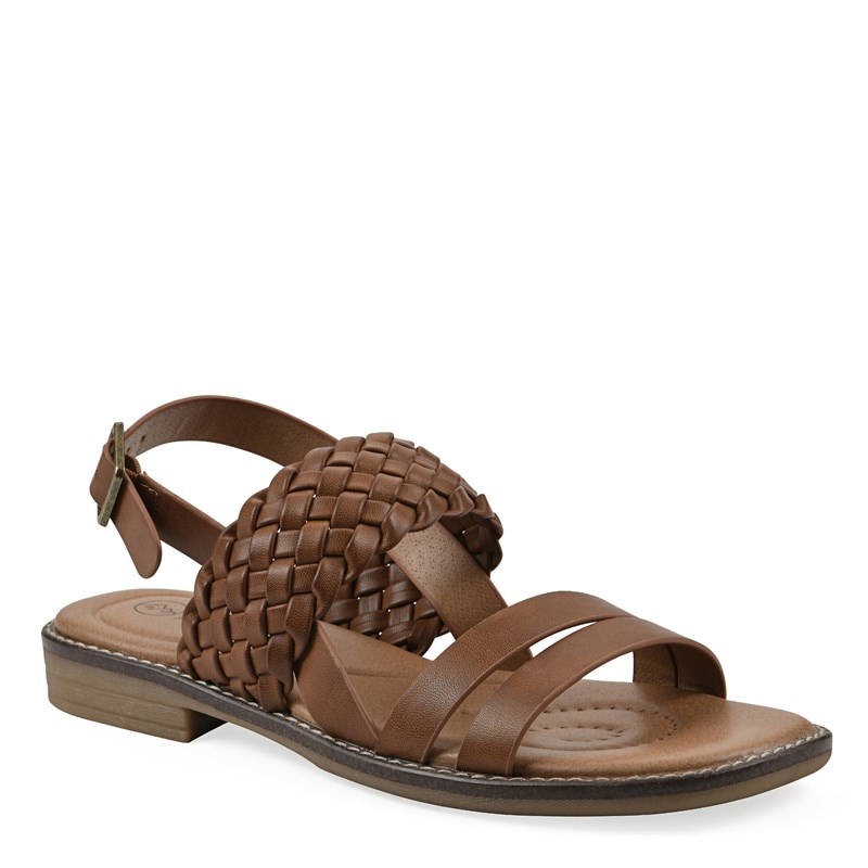 White Mountain Women's Macaroni Slingback Sandals (Dark Tan Smooth) - Size 11.0 M