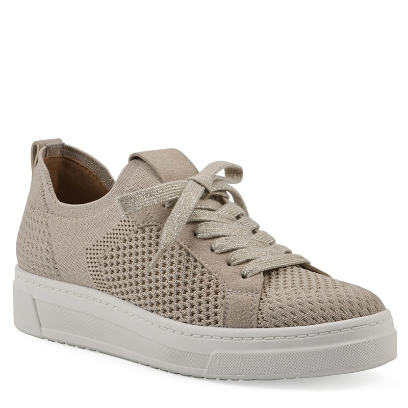 White Mountain Women's Uncut Slip On Sneakers (Taupe Fabric) - Size 7.5 M