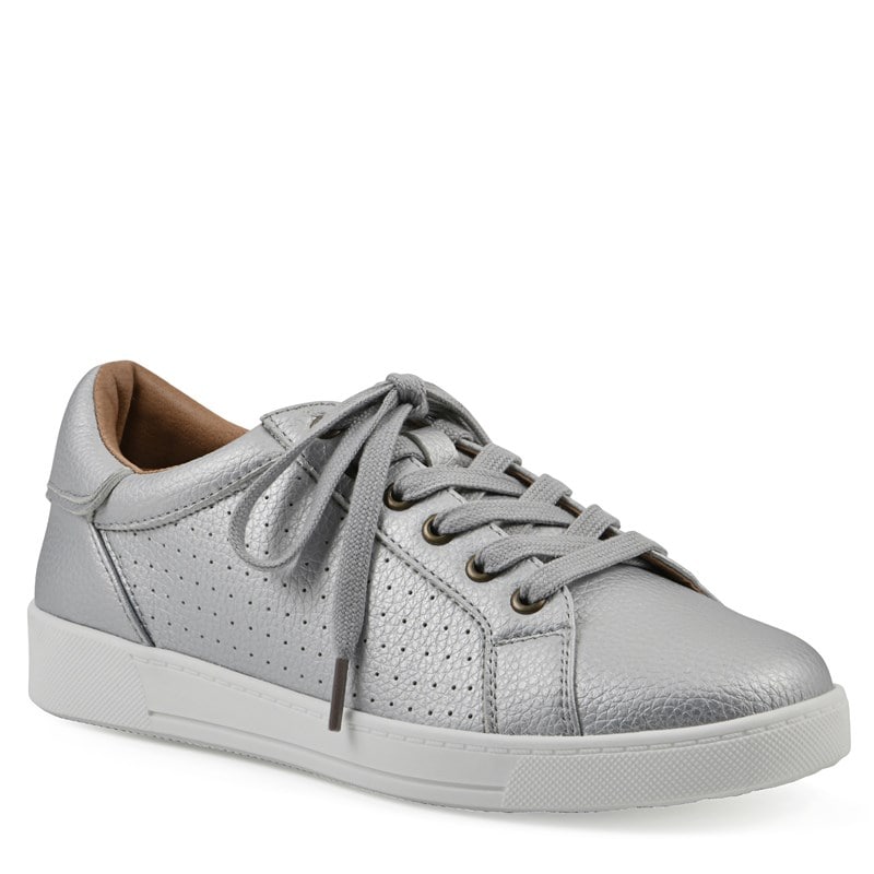 White Mountain Women's Uniform Sneakers (Silver Smooth) - Size 6.0 M
