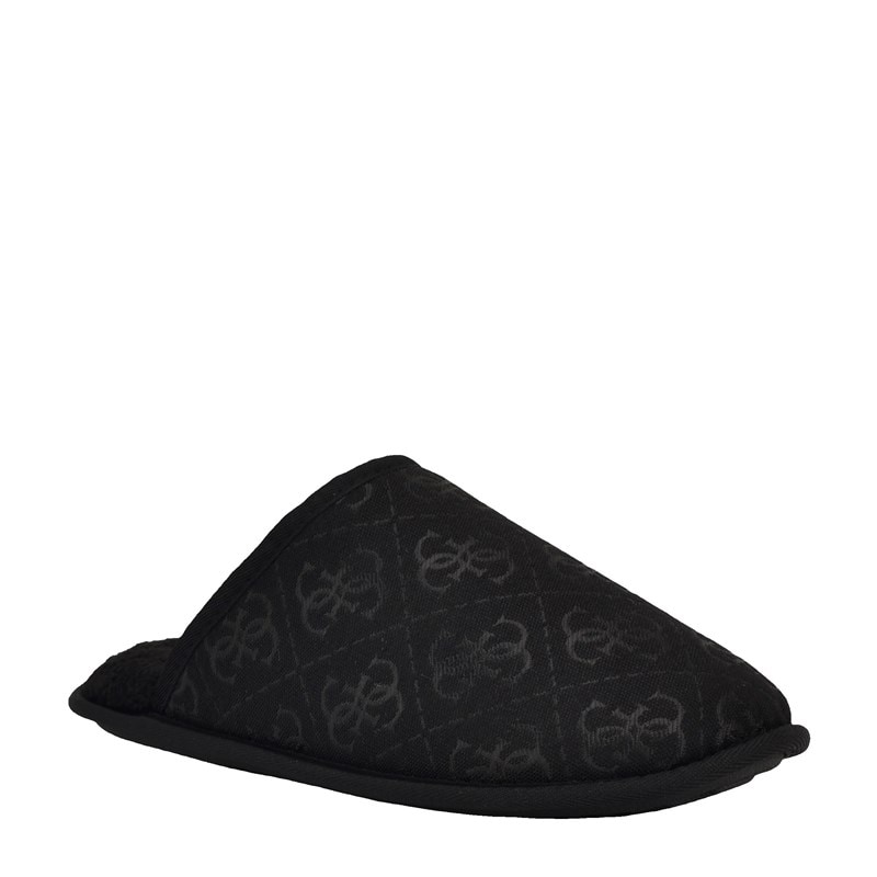 Guess Men's Xellen Slipper Shoes (Black Logo) - Size 7.0 M