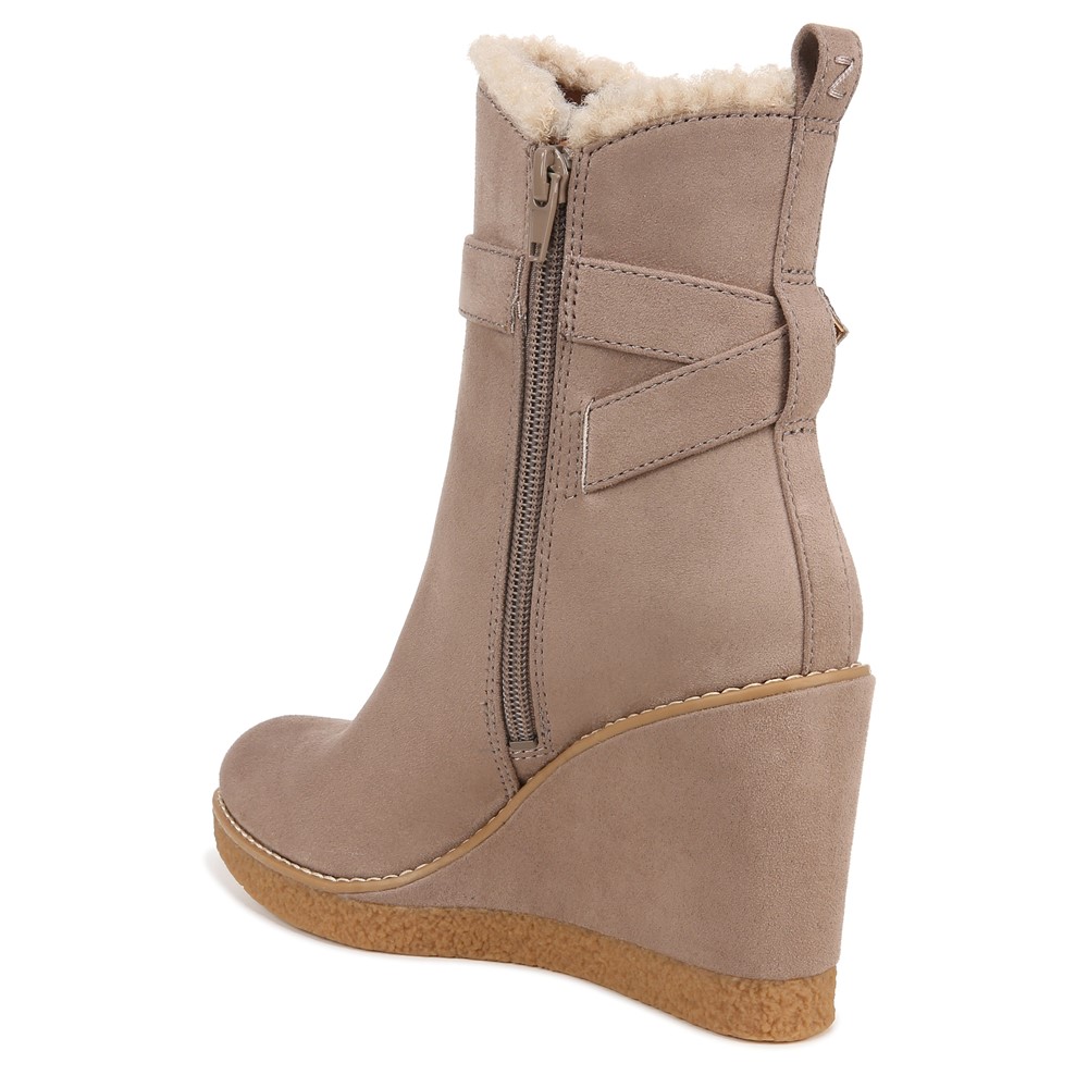 Shearling wedge booties new arrivals