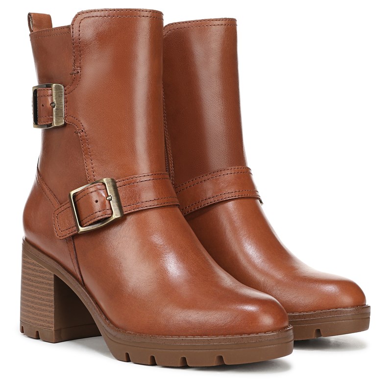 Naturalizer Women's Vail Moto Booties (English Tea Brown Leather) - Size 12.0 W