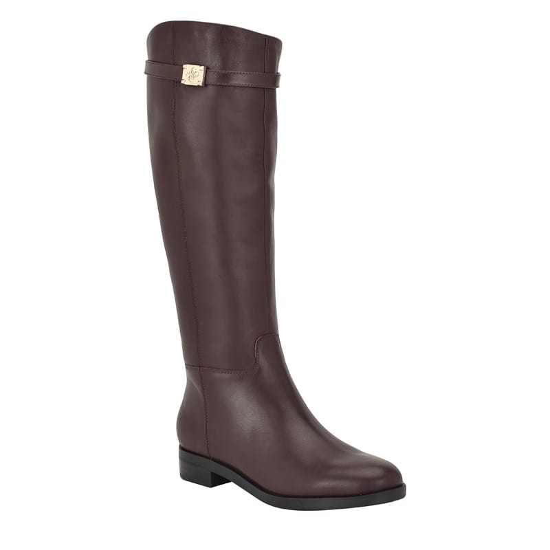Guess Women's Zoro Knee High Boots (Dark Red Leather) - Size 9.5 M