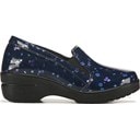 Navy Floral Patent