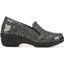Grey/Blue Floral Patent