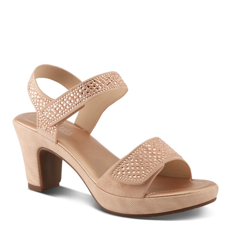 Patrizia Women's Shine Block Heel Dress Sandals (Rose Gold) - Size 39.0