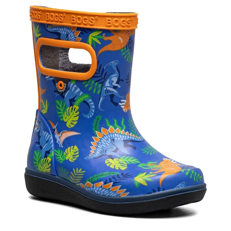 Bogs Kids' Skipper II Waterproof Rain Boot Toddler Boots (Blue/Multi) - Size 4.0 M