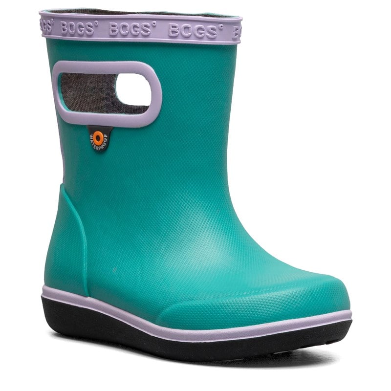 Bogs Kids' Skipper II Waterproof Rain Boot Toddler Boots (Teal) - Size 6.0 M