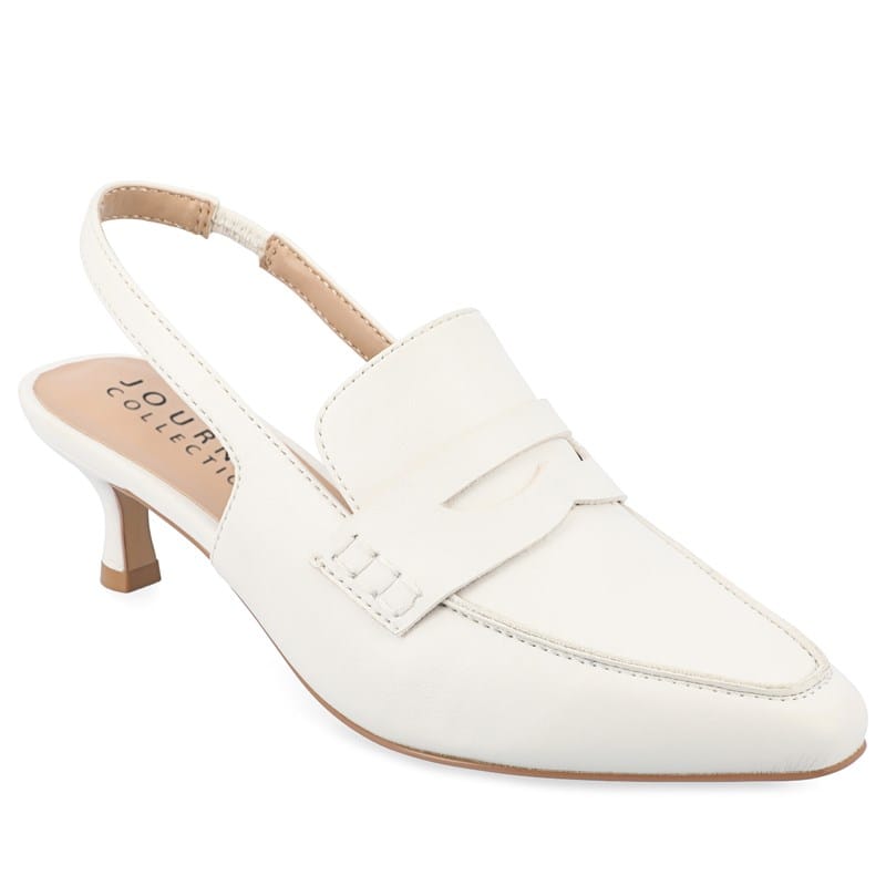 Journee Women's Amory Dress Mule Shoes (White Synthetic) - Size 7.0