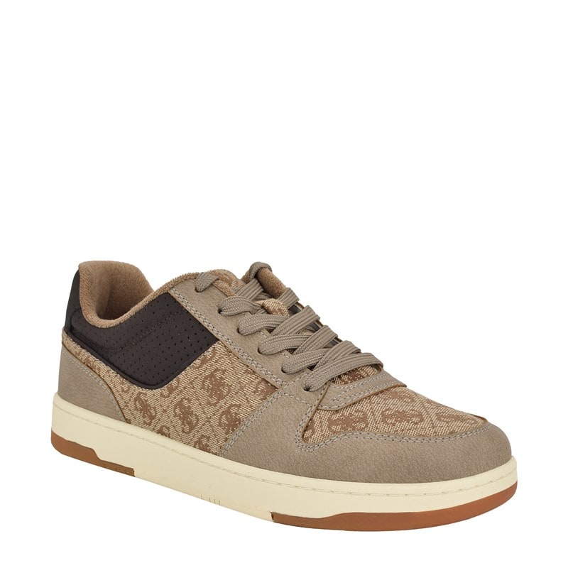 Guess Men's Tryon Casual Sneakers (Taupe Logo Multi) - Size 12.0 M