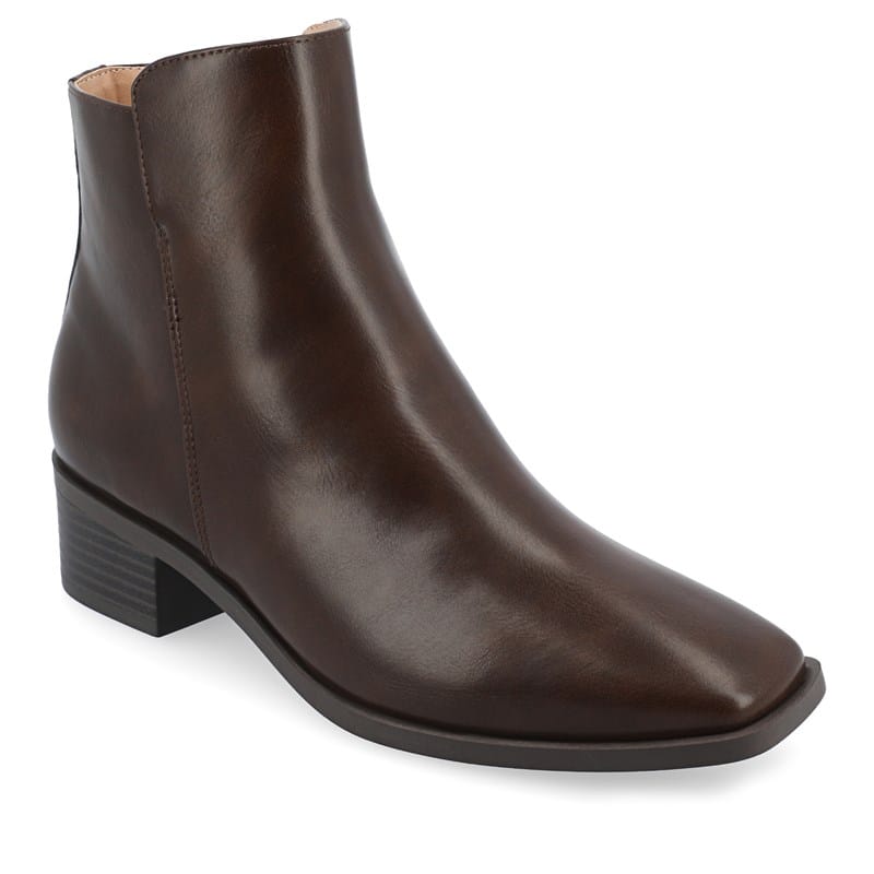 Journee Women's Cappri Ankle Boots (Brown Synthetic) - Size 8.5 M
