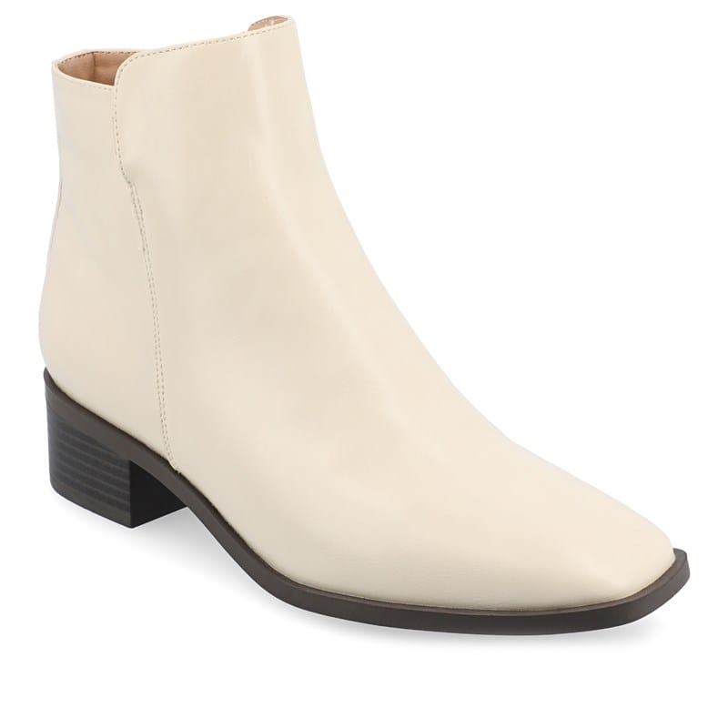 Journee Women's Cappri Ankle Boots (Off White Synthetic) - Size 7.0 M