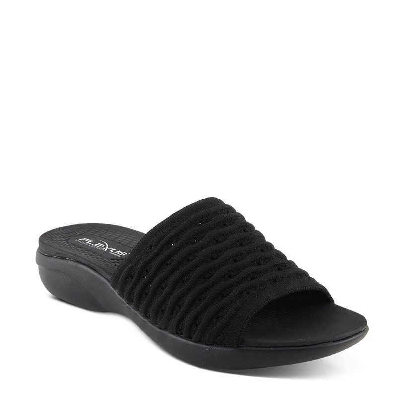 Flexus Women's Deondre Slide Wedge Sandals (Black) - Size 37.0 M