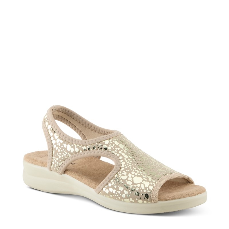 Flexus Women's Nyaman Sport Sandals (Gold) - Size 36.0 M