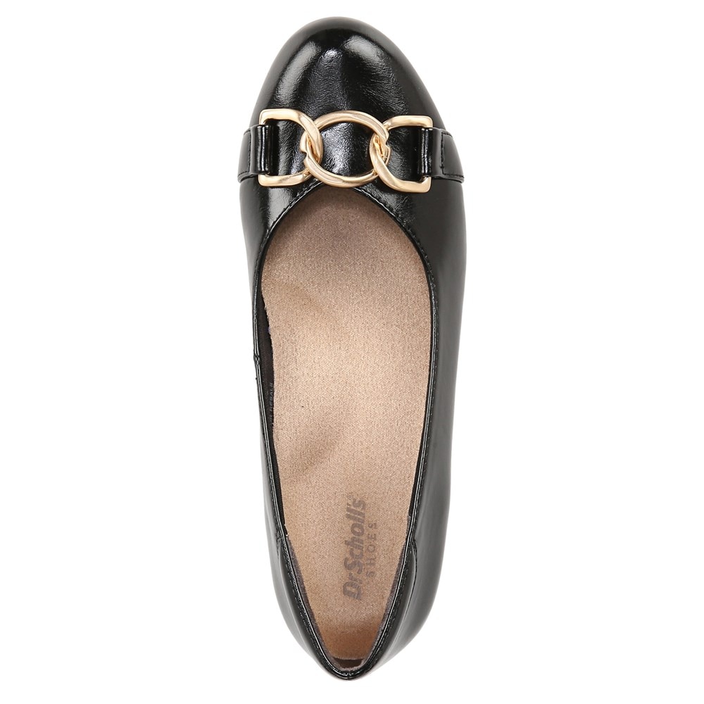 Dr scholl's black sales patent leather flats